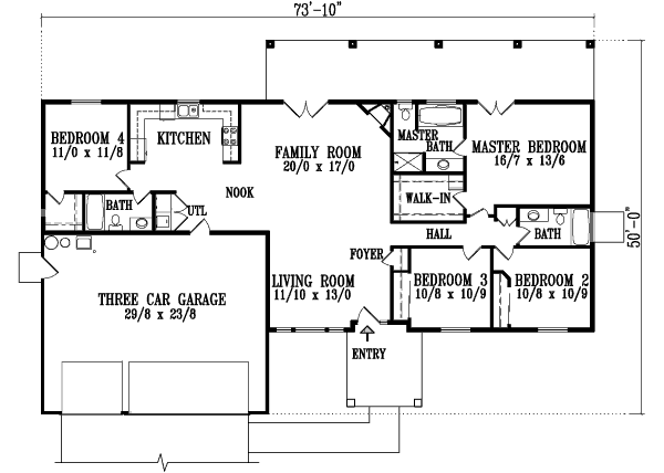 Home Plan - Mediterranean Floor Plan - Main Floor Plan #1-744