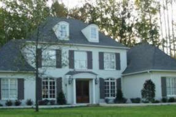 Exterior - Front Elevation for Colonial House Plan #81-1296 - 5 bed, 4 bath