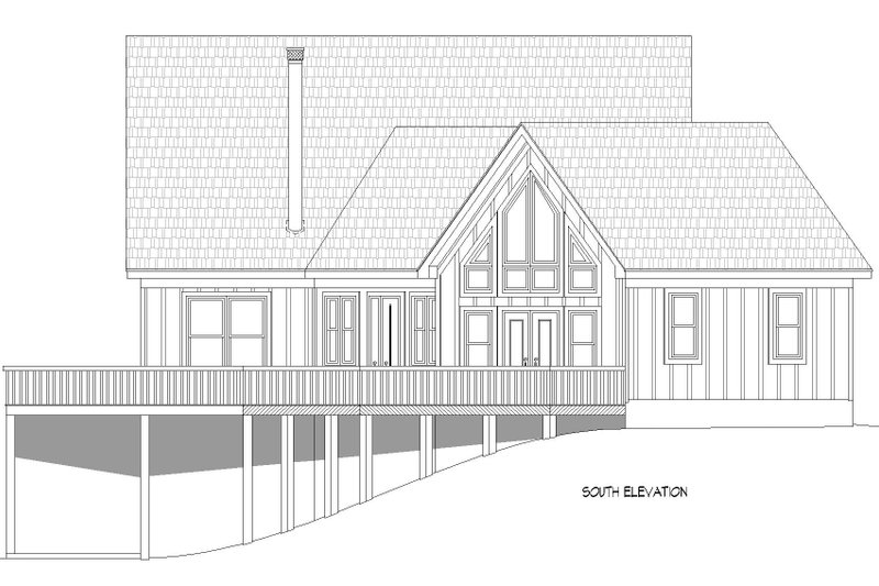 House Design - Exterior - Other Elevation 1 for Southern House Plan #932-825 - 4 bed, 3 bath