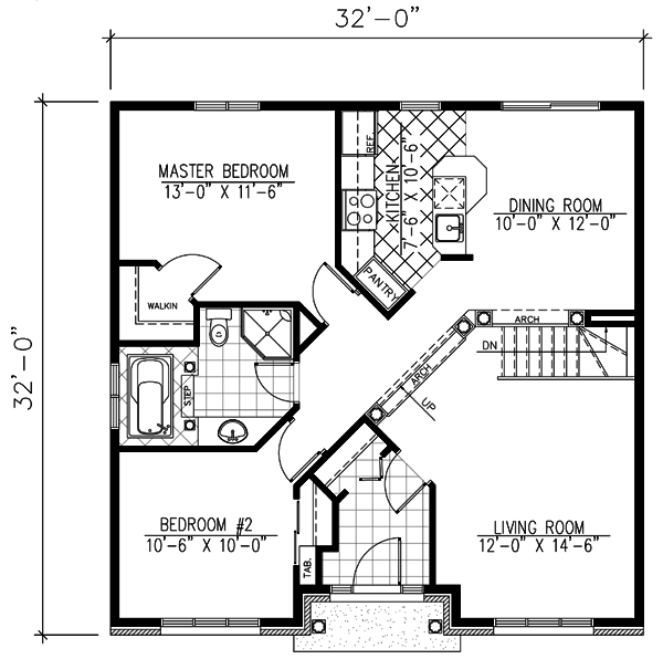 Traditional Floor Plan - Main Floor Plan #138-199