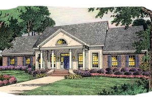 Colonial Exterior - Front Elevation Plan #406-260