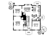 Colonial Style House Plan - 3 Beds 2.5 Baths 1908 Sq/Ft Plan #72-120 