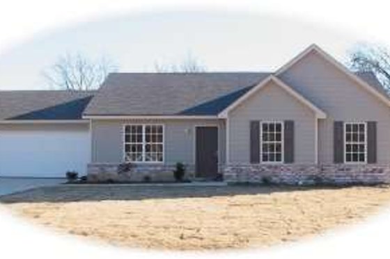 Exterior - Front Elevation for Ranch House Plan #81-1383 - 3 bed, 2 bath