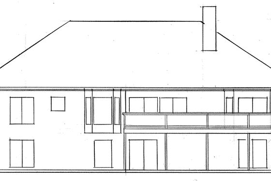 Exterior - Rear Elevation for Traditional House Plan #30-271 - 3 bed, 2 bath