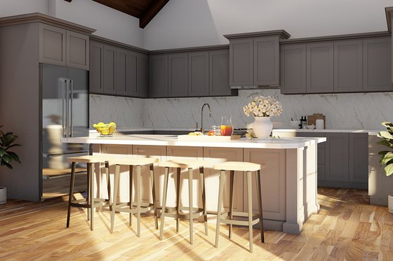 Interior - Kitchen for European House Plan #923-333 - 4 bed, 3 bath