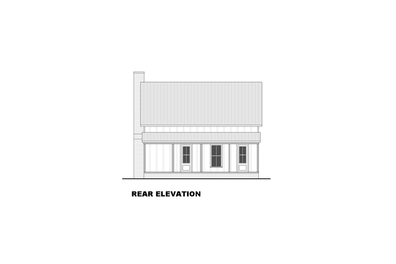 House Blueprint - Exterior - Rear Elevation 1 for Farmhouse House Plan #1117-30 - 3 bed, 2.5 bath