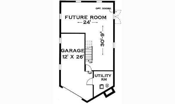 Home Plan - Bungalow Floor Plan - Lower Floor Plan #3-119