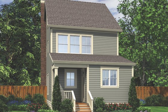 Exterior - Rear Elevation for Colonial House Plan #48-1011 - 3 bed, 3.5 bath