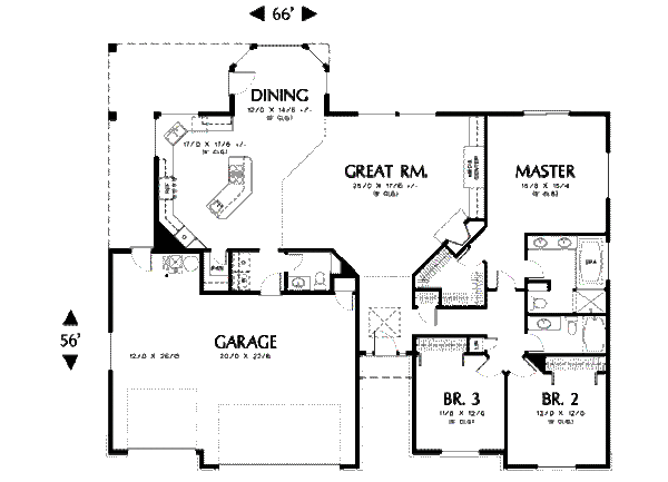 Home Plan - Traditional Floor Plan - Main Floor Plan #48-289