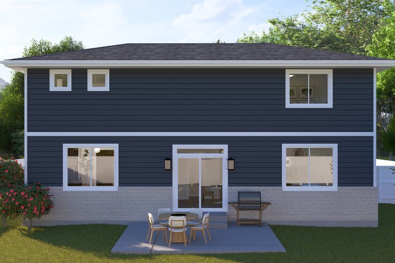 Architectural House Design - Exterior - Rear Elevation for Farmhouse House Plan #1060-254 - 3 bed, 2.5 bath