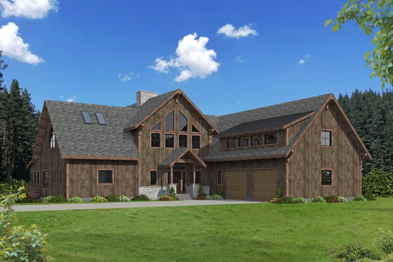 Dream House Plan - Farmhouse Exterior - Front Elevation Plan #117-956