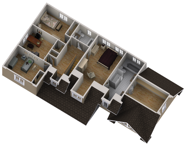 Country Floor Plan - Upper Floor Plan #25-4559