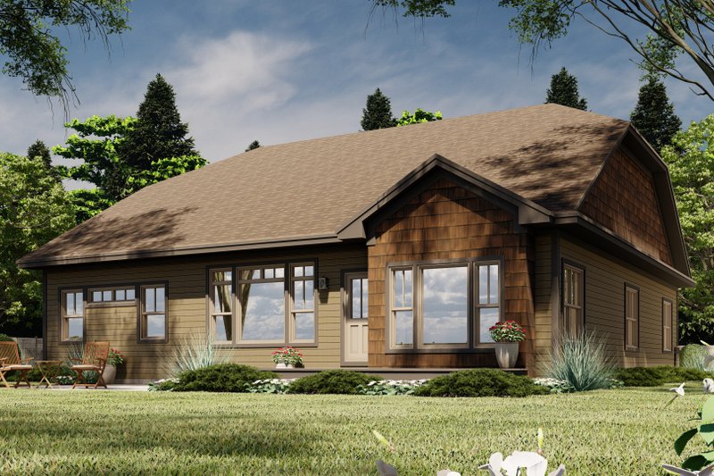 Dream House Plan - Exterior - Rear Elevation for Craftsman House Plan #51-1184 - 3 bed, 2 bath