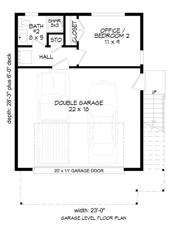 Contemporary Floor Plan - Main Floor Plan #932-257