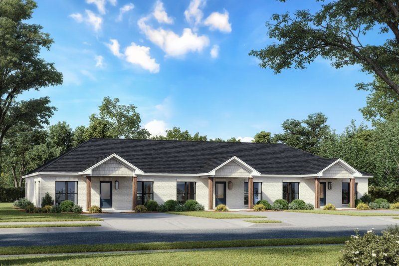 House Blueprint - Exterior - Front Elevation 3 for Traditional House Plan #430-371 - 6 bed, 6 bath