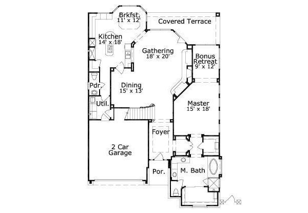 European Floor Plan - Main Floor Plan #411-858