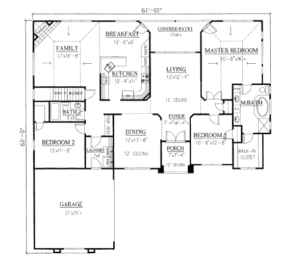 Dream House Plan - Mediterranean Floor Plan - Main Floor Plan #437-26