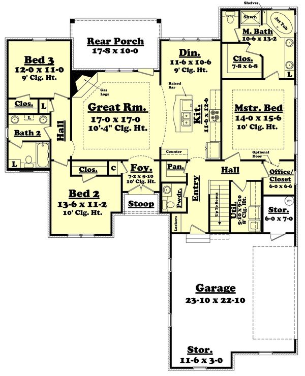 European Floor Plan - Main Floor Plan #430-119