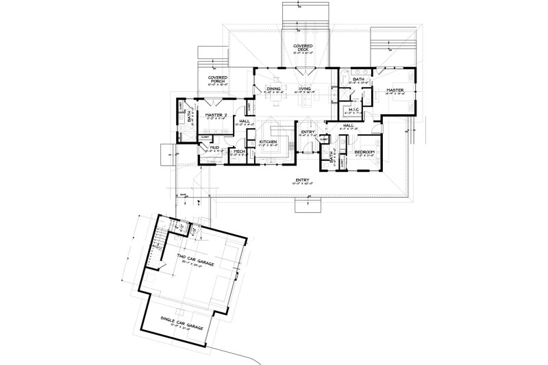 Craftsman Style House Plan - 3 Beds 3 Baths 2694 Sq/Ft Plan #895-19 ...