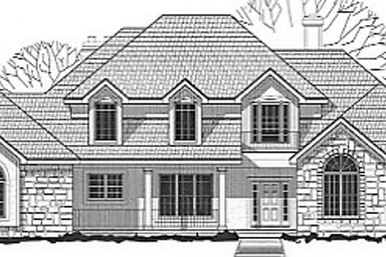 Exterior - Front Elevation for Traditional House Plan #67-460 - 3 bed, 3.5 bath