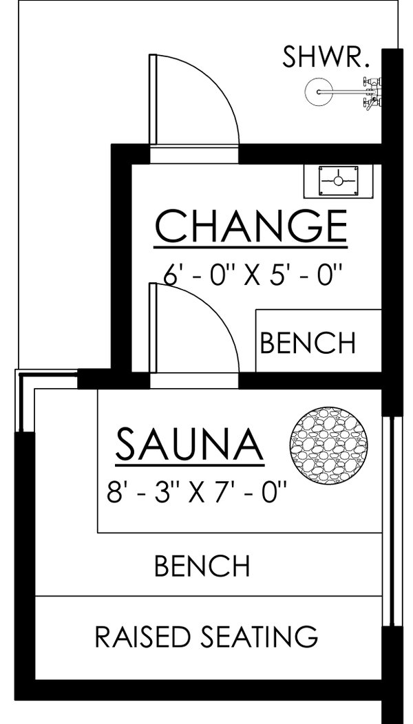 Floor Plan - Main Floor for Contemporary House Plan #1114-120, 0 bath