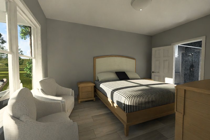 Architectural House Design - Interior - Master Bedroom for Cottage House Plan #513-2425 - 3 bed, 2 bath
