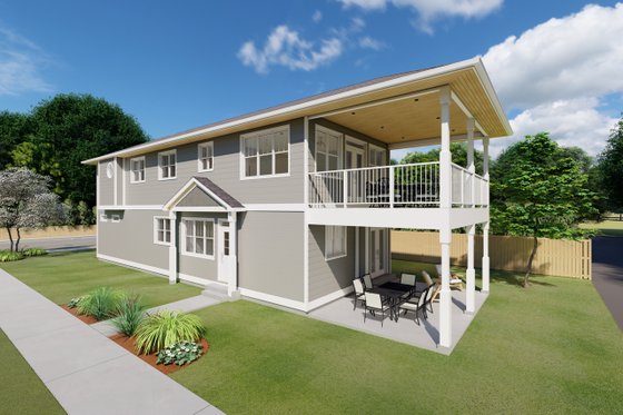 Exterior - Covered Porch for Craftsman House Plan #126-202 - 5 bed, 3.5 bath