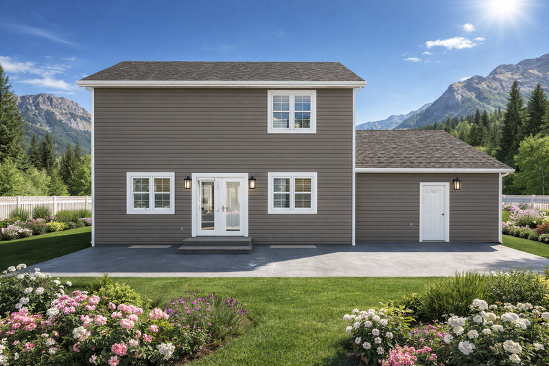 House Blueprint - Exterior - Rear Elevation for Traditional House Plan #1060-440 - 3 bed, 2.5 bath