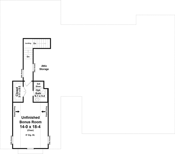 Craftsman Floor Plan - Upper Floor Plan #21-309