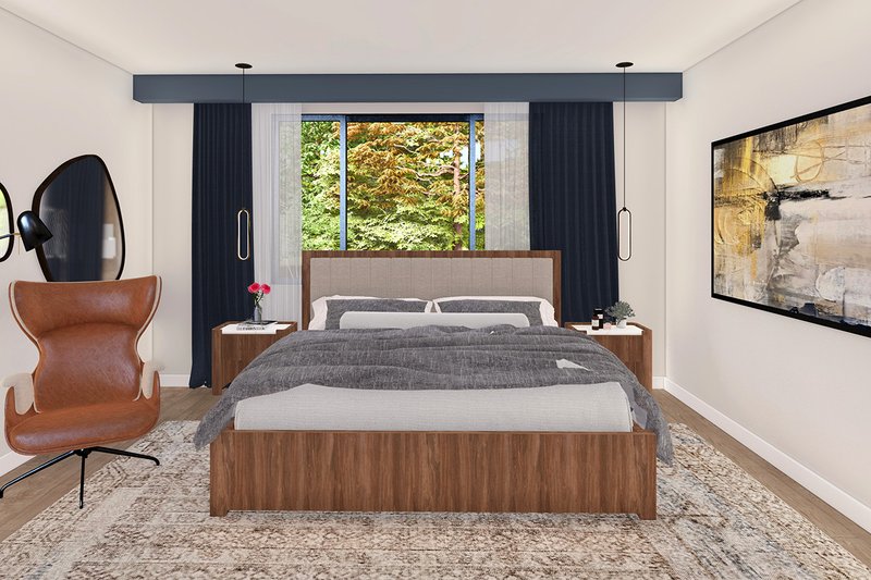 House Blueprint - Interior - Master Bedroom for Prairie House Plan #124-1424 - 4 bed, 3.5 bath
