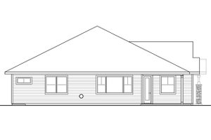 Exterior - Rear Elevation for Craftsman House Plan #124-972 - 3 bed, 2 bath