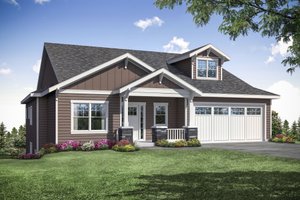 Craftsman Exterior - Front Elevation Plan #124-1164