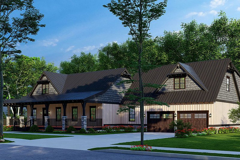 Architectural House Design - Exterior - Other Elevation 1 for Country House Plan #923-229 - 2 bed, 3.5 bath