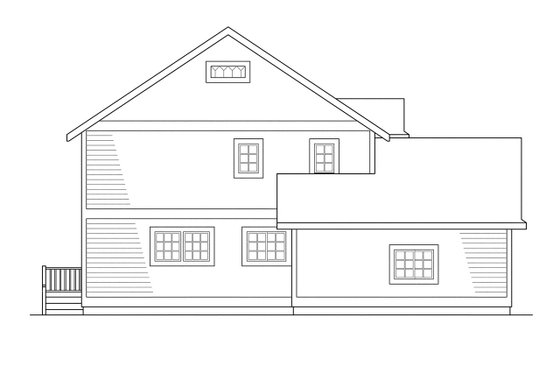 Exterior - Other Elevation for Country House Plan #124-151 - 3 bed, 2.5 bath