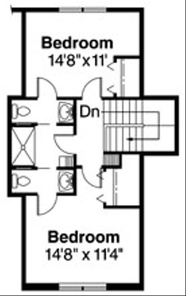House Design - European Floor Plan - Upper Floor Plan #124-363