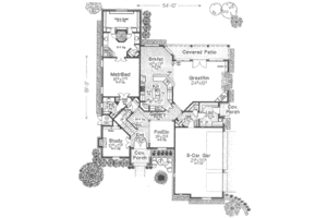Floor Plan - Main Floor for European House Plan #310-500 - 4 bed, 3.5 bath