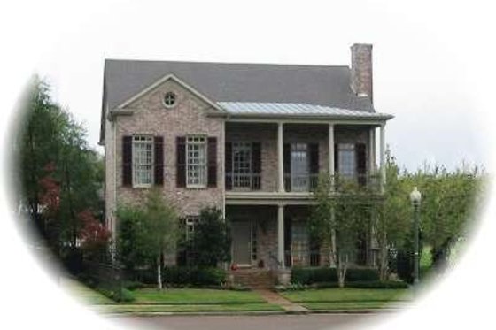 Exterior - Front Elevation for Colonial House Plan #81-1524 - 4 bed, 2.5 bath