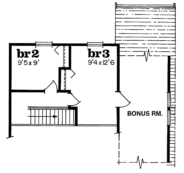 Ranch Floor Plan - Upper Floor Plan #47-360