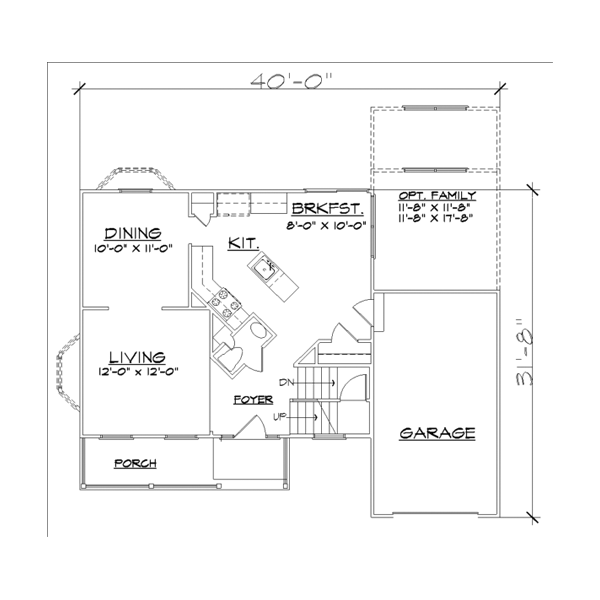 Home Plan - Farmhouse Floor Plan - Main Floor Plan #320-143