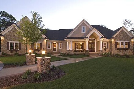 European style home, elevation