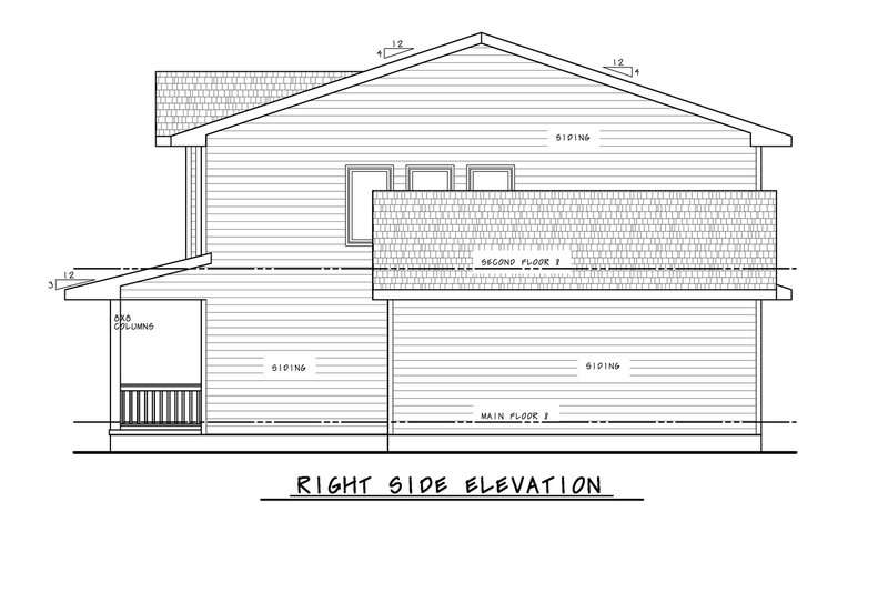 House Blueprint - Exterior - Other Elevation 1 for Traditional House Plan #20-2507 - 3 bed, 3.5 bath
