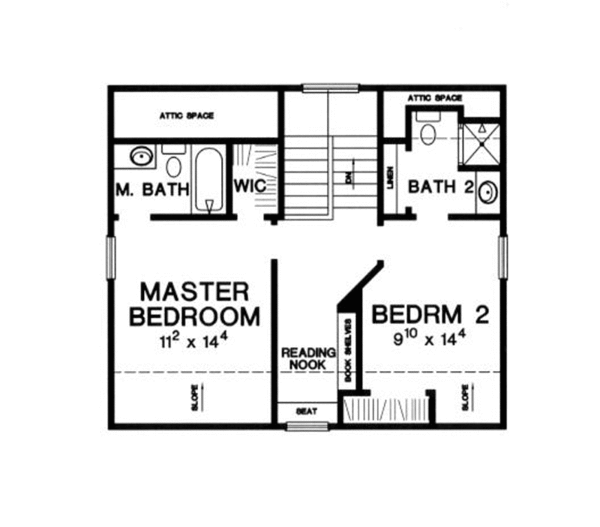 Cottage Floor Plan - Upper Floor Plan #472-6