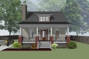 Cabin Exterior - Front Elevation Plan #79-192