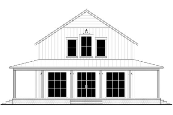 Exterior - Front Elevation 6 for Barndominium House Plan #430-288 - 4 bed, 3.5 bath