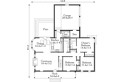 Southern Style House Plan - 3 Beds 2 Baths 1522 Sq/Ft Plan #406-154 
