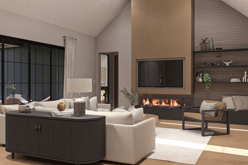House Design - Interior - Family Room for Modern House Plan #455-369 - 3 bed, 2.5 bath