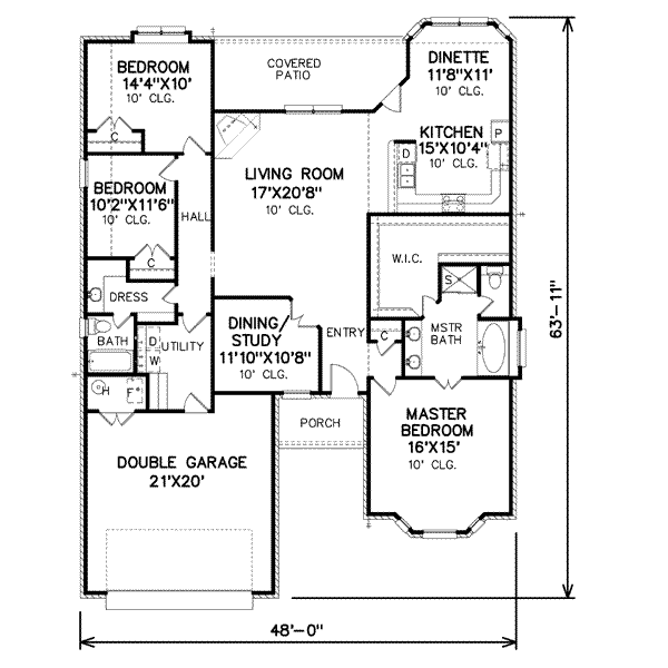 Traditional Floor Plan - Main Floor Plan #65-228