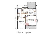 Farmhouse Style House Plan - 3 Beds 2.5 Baths 1289 Sq/Ft Plan #79-154 