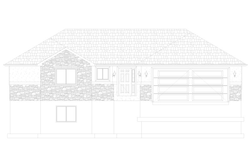 House Design - Exterior - Front Elevation 4 for Ranch House Plan #1060-290 - 3 bed, 2 bath