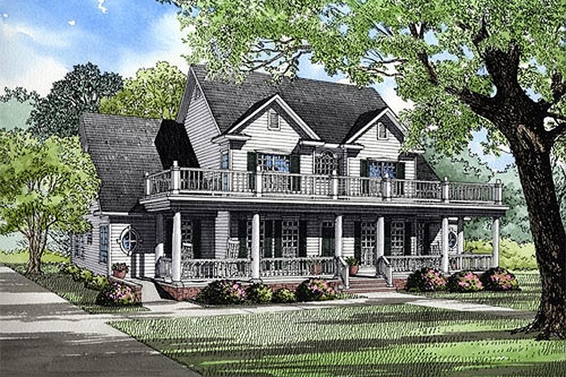 Architectural House Design - Farmhouse Exterior - Front Elevation Plan #17-528